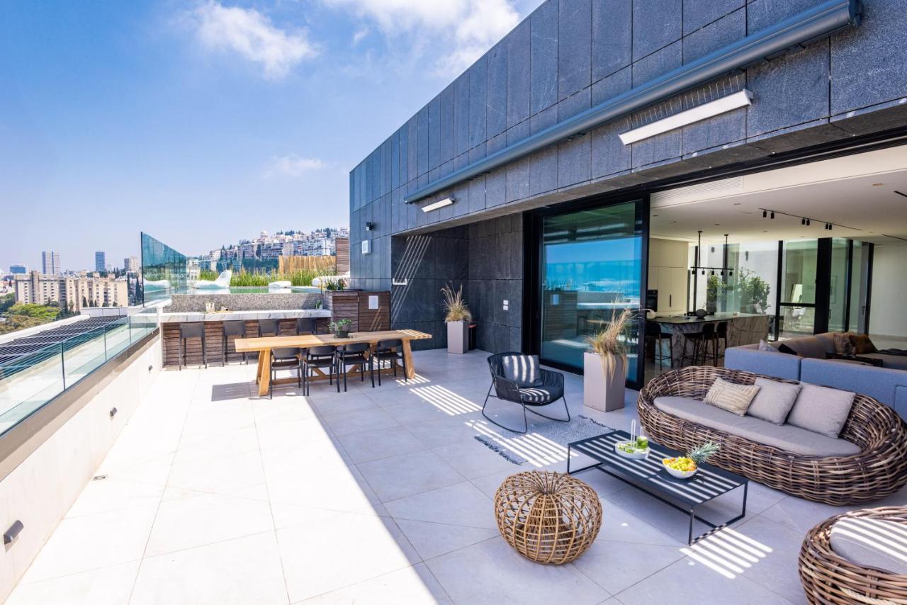 Serene - Infinity Cview Pool - 4 Bedrooms Luxury Penthouse Haifa Eksteriør bilde